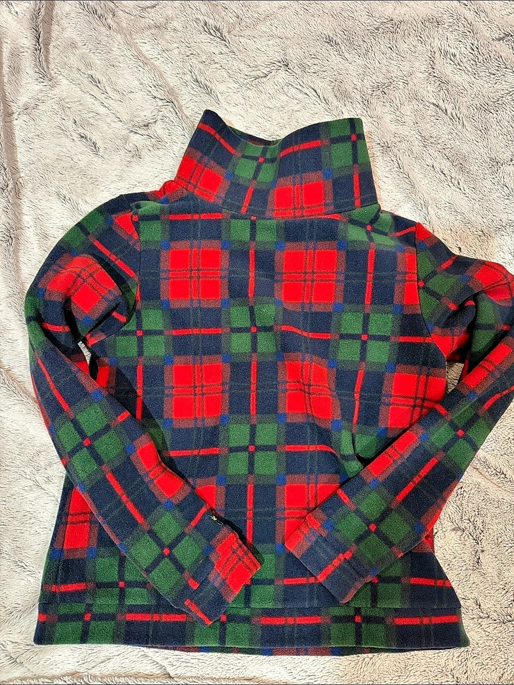 Dudley Stephen’s Plaid Long Sleeve Top in Green & Red Like New